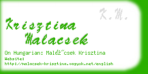 krisztina malacsek business card